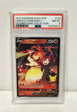 2021 Pokemon Celebrations Lot of 2 PSA 8 NM-MT Cards: Charizard & Sylveon Promos - Image 2