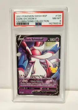 2021 Pokemon Celebrations Lot of 2 PSA 8 NM-MT Cards: Charizard & Sylveon Promos - Image 3