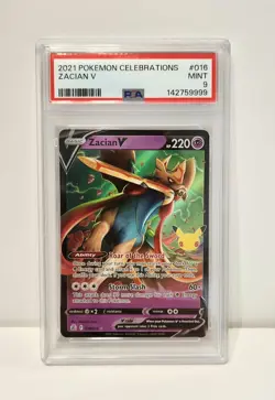2021 Pokemon Celebrations Lot of 2 PSA 9-MINT Cards: Zacian V and Zamazenta V - Image 2