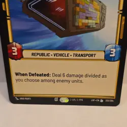 Star Wars Unlimited The Legacy Run Legendary Card 213/264 Legends Of The Force - Image 2