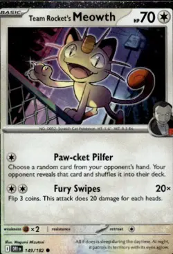 Team Rocket's Meowth (Cosmos Holo)Holo Common Miscellaneous Cards & Products 149 - Image 1
