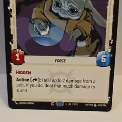 Star Wars Unlimited Grogu Legendary Mysterious Child Card 246/264 LOF - Image 2