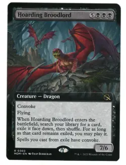 MTG Hoarding Broodlord Extended Art March of the Machine Magic The Gathering TCG - Image 1