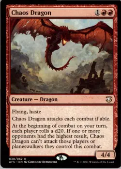 Chaos Dragon R Commander: Adventures in the Forgotten Realms 30 NM MTG x1 - Image 1