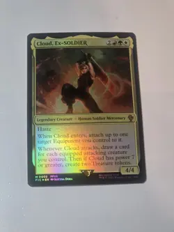 MTG Cloud, Ex-SOLDIER [FINAL FANTASY Commander] Foil Near Mint Magic - Image 1