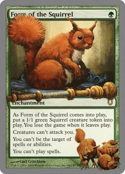 MTG Form of the Squirrel - Rare - Unhinged - NEAR MINT - Image 1
