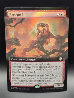 MTG - Pyrogoyf - EXTENDED ART RIPPLE FOIL - M3C 59 - Rare - Creature 3R - NM - Image 1