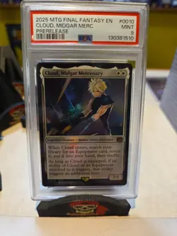 Magic The Gathering Final Fantasy Cloud Midgar Merc Prerelease Foil 0010 PSA 9 - Image 1