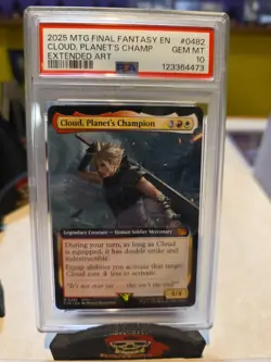 Magic The Gathering Final Fantasy Cloud, Planet's Champion Extended Art PSA 10 - Image 1