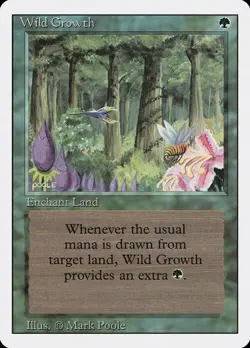 MTG Wild Growth - Revised Edition 3ED #230 Non-Foil - Image 1