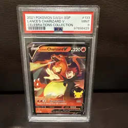 2021 Pokemon TCG Celebrations Collection Promo SWSH133 Lances Charizard V PSA 9 - Image 1