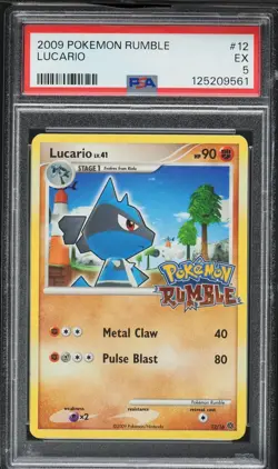 Lucario 12/16 | Pokemon Rumble | 2009 | PSA 5 - Image 1