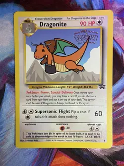 1999 Vintage Pokemon TCG Dragonite #5 WOTC, Kids WB Presents the First Movie MP - Image 1