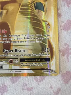 Pokemon TCG Dragonite EX 106/108 XY Full Art Ultra Rare Holo 2016 Card - Image 5
