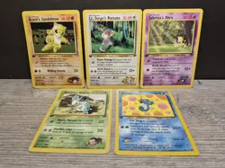 Pokemon Card WoTC 5 Card Vintage Collection Lot, 1st Ed Neo & Gym Challenge Sets - Image 1