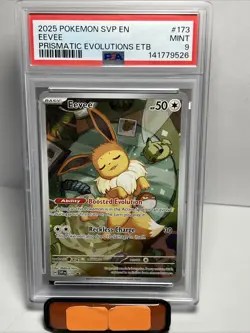 2025 POKEMON SVP EN-SV BLACK STAR PROMO #173 EEVEE PSA 9 - Image 1