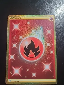 Fire Energy - 284/264 - Pokemon Fusion Strike Sword & Shield Secret Rare Card NM - Image 1