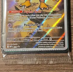 CRIMP ERROR Alakazam Mega Evolution 009 ETB Promo Pokemon Card SEALED - Image 2