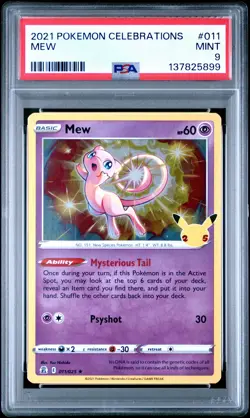 2021 POKEMON CELEBRATIONS #011 MEW PSA 9 - Image 1