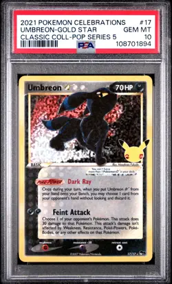 Umbreon - 17/17 - Celebrations - Classic Collection - Pokemon Card - PSA 10 - Image 1