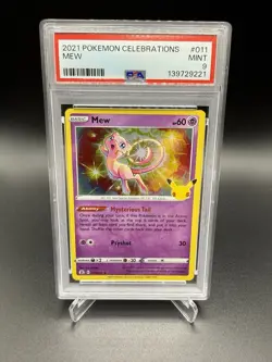 2021 POKEMON CELEBRATIONS #011 MEW PSA 9 - Image 1