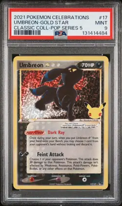 Umbreon Gold Star - 17/17 - Classic Collection - Pokemon Card - PSA 9 - Image 1