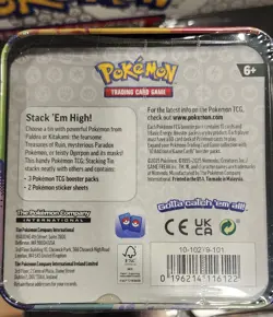 POKEMON 2025 STACKING TIN LOT X6 W/ DISPLAY 18 BOOSTER PACKS NEW FACTORY SEALED! - Image 2