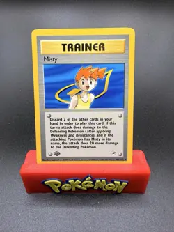 2000 Pokemon Card 1st EditionGym Heroes Misty RARE Trainer 102/132 NM - Image 1