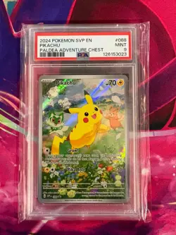Pikachu SVP088 Paldea Adventure Promo English PSA Graded 9 Pokemon TCG - Image 1