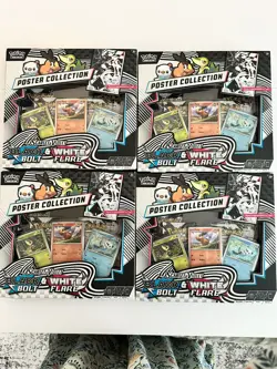 Pokemon Scarlet & Violet Black Bolt White Flare Poster Collection Lot Of 4 - Image 1