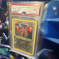 Pokemon 2001 P.M. Neo Discovery Scizor Holo 1st Edition PSA 9 Mint Rare Card - Image 3