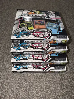 Lot Of 4 Pokemon Black Bolt/White Flare Unova SV10.5 Poster Collection - Image 1