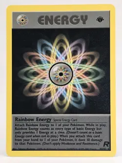 Pokemon TCG Rainbow Energy Team Rocket 1st Edition Rare 80/82 LP/NM - - Image 1