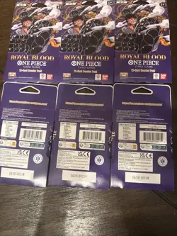 One Piece TCG OP-10 Royal Blood Sleeved Booster Pack - Sealed English Lot Of 6 - Image 2