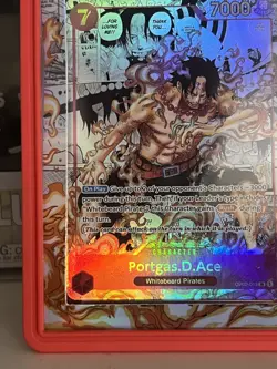 2023 One Piece OP02 En Manga Alternate Art #013 Portgas D. Ace PSA 10 GEM MINT - Image 3