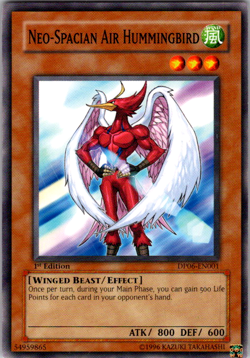 DP06-EN001 Neo-Spacian Air Hummingbird Common 1st Edition Yugioh Card - Image 1