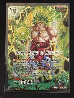 Dragon Ball Super Card Game Broly, Surge of Brutality Gold Stamped Promo Card - Image 1