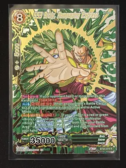 Dragon Ball Super Card Game SS3 Broly, Rampaging Express Gold Stamped Rare Card - Image 1