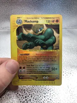 Pokemon English Expedition Machamp Reverse Holo Card 16/165 E Series - Image 1