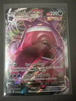 Pokemon TCG Gengar VMAX 157/264 Fusion Strike Ultra Rare Full Art Holo Card - Image 1