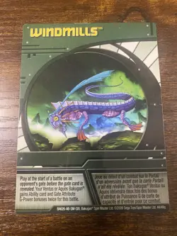 Bakugan Card - Windmills - Green Ability Card - BA626 - 44/48q - 2009 - Image 1