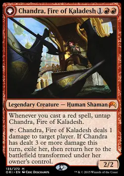 MTG Magic the Gathering Chandra, Fire of Kaladesh (135/308) Magic Origins LP - Image 1