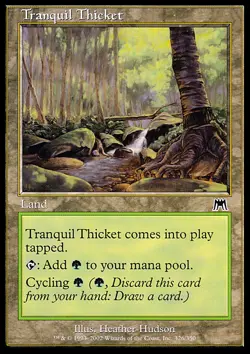 MTG Magic the Gathering Tranquil Thicket (326/350) Onslaught MP - Image 1