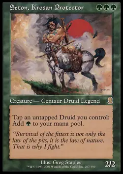 MTG Magic the Gathering Seton, Krosan Protector (267/352) Odyssey MP - Image 1