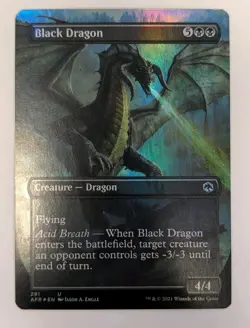 Black Dragon (Borderless) Adventures in the Forgotten Realms Foil - MTG - Image 1