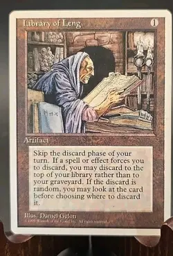 Library of Leng Forth Edition MTG Regular Moderately Played - Image 1