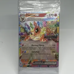 Pokemon Prismatic Evolutions Flareon ex 014/131 Surprise Box Stamped Sealed - Image 1