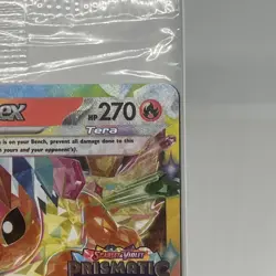 Pokemon Prismatic Evolutions Flareon ex 014/131 Surprise Box Stamped Sealed - Image 4