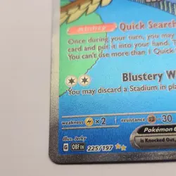Pokemon Pidgeot ex 225/197 Obsidian Flames Special Illustration Rare Holo 280 HP - Image 3