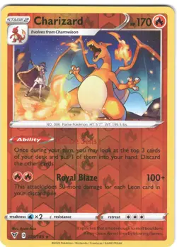Charizard 025/185 Rare Vivid Voltage Pokemon Reverse Holo MP - Image 1